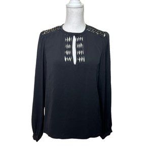 Diane Von Furstenberg Womens 100% Silk Silk V-Neck Blouse Size 4